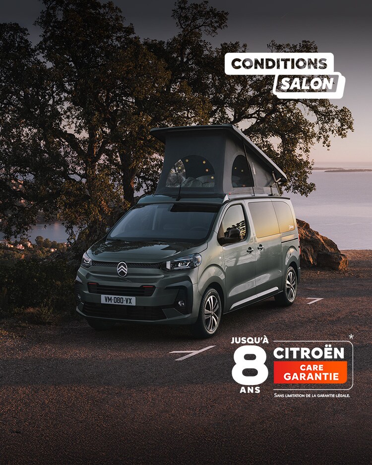 Citroën Holidays parke dinf front of the sea